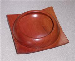 Square edge bowl by Pat Hughes